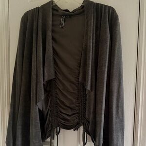 SNOSKINS - Suede feel-Smokey Grey Jacket- size S NWOT